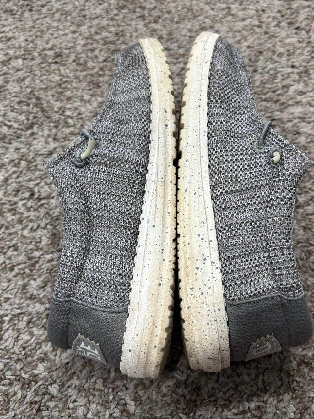 Hey Dude Kid’s size 3 Lightweight Grey Knit Casual Shoes